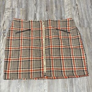Fashion Nova Plaid Pencil Skirt with Zipper
